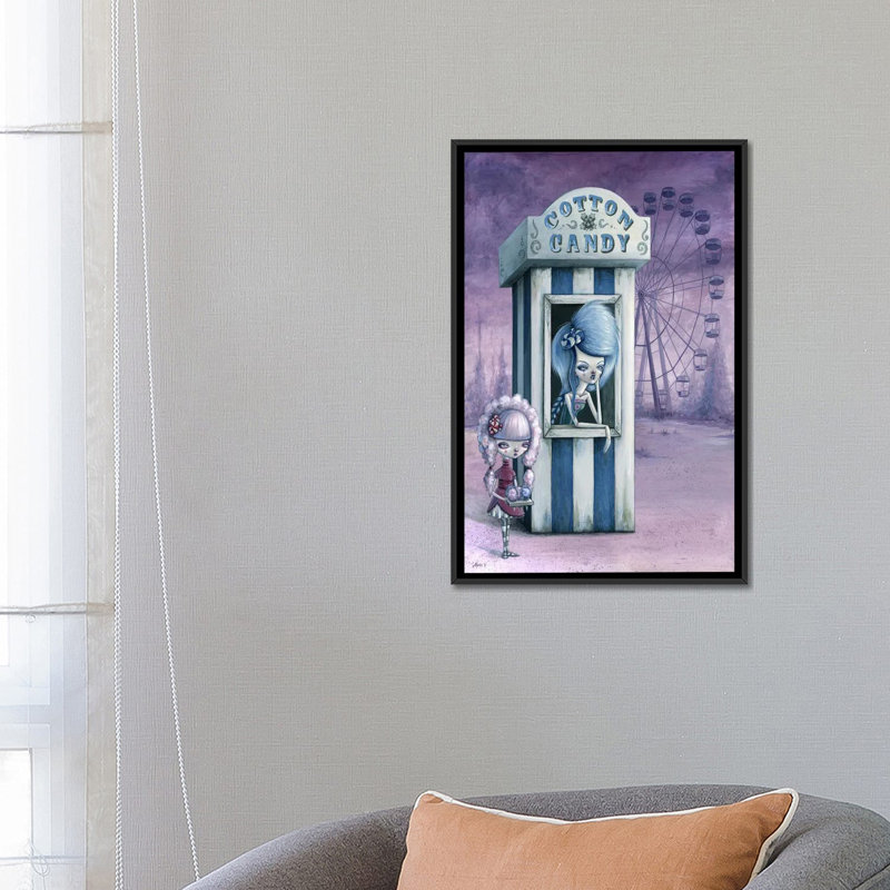 «Cotton & Candy» par Megan Majewski - impression sur toile tendue, H 26 po x l 18 po x P 1,5 po, Toile avec cadre noir