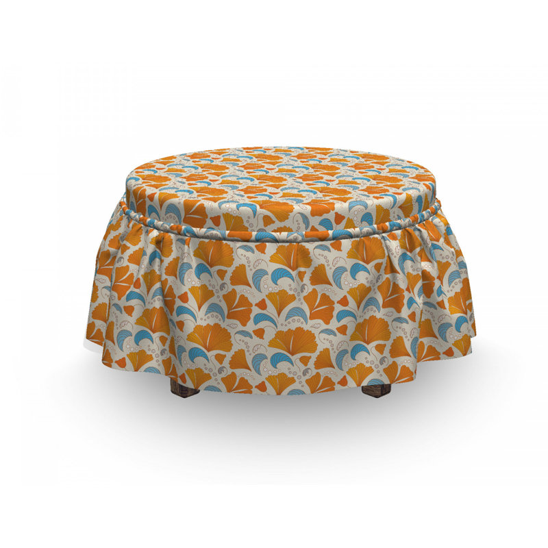 Housse pour repose-pieds floral