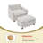 Redenius Boucle Upholstered Accent Arm Chair With Ottoman-107084445