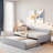 Upholstered L-shaped Upholstered Daybed With Pop Up Trundle-381346046
