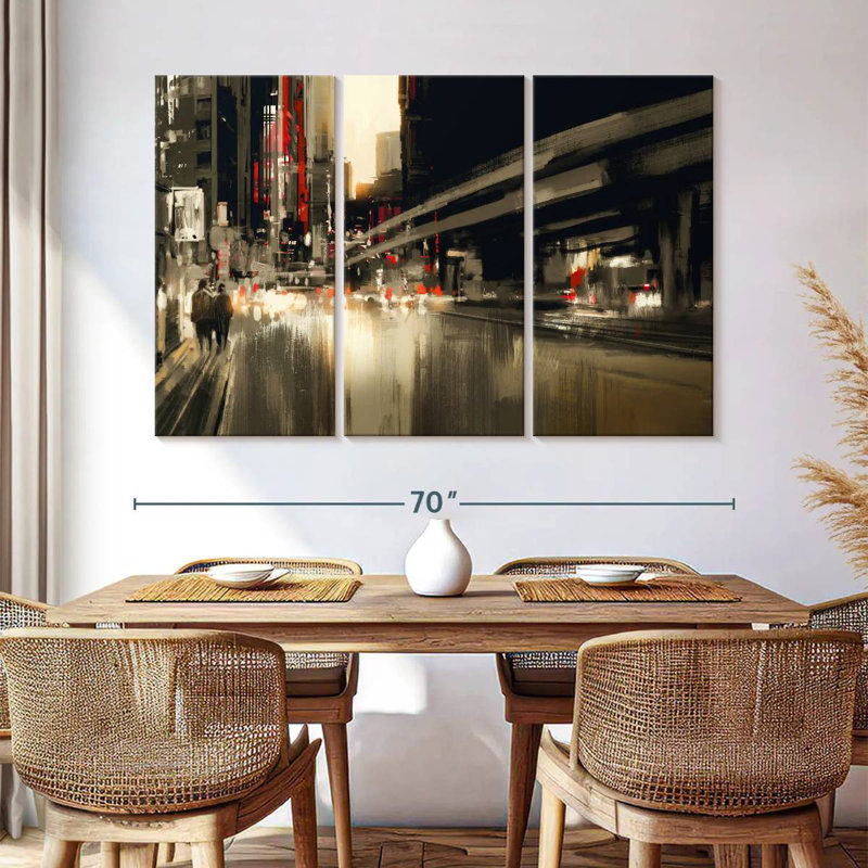  «City Abstract, H 42 po x l 65 po