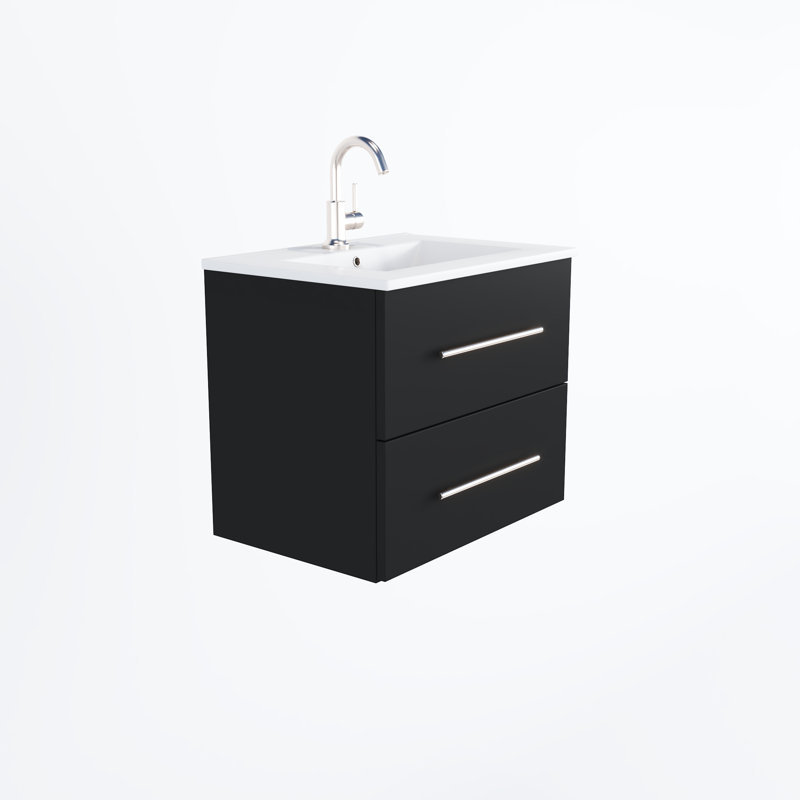Ensemble de meuble-lavabo simple 24 po Abdirahman, Noir