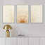 "Bright Orange Boho Sun Burst Artwork, Mid-Century Modern Organic Minimalist Wall Walls", reproduction d'art numérique sur toile encadrée, 3 pièces-72966390-72966389