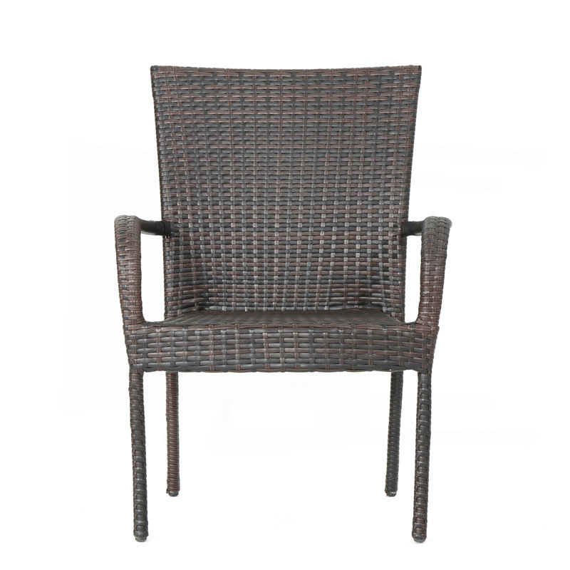 PE WICKER STACKING CHAIR,1PC