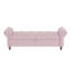 Banc de lit en velours rose