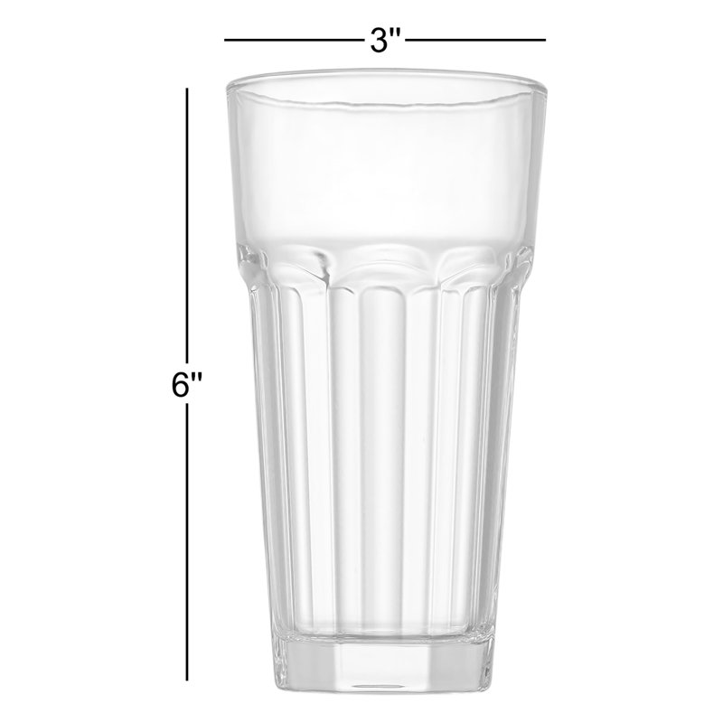 Tall Faceted Drinking Glasses  - Basics by Wayfair™
