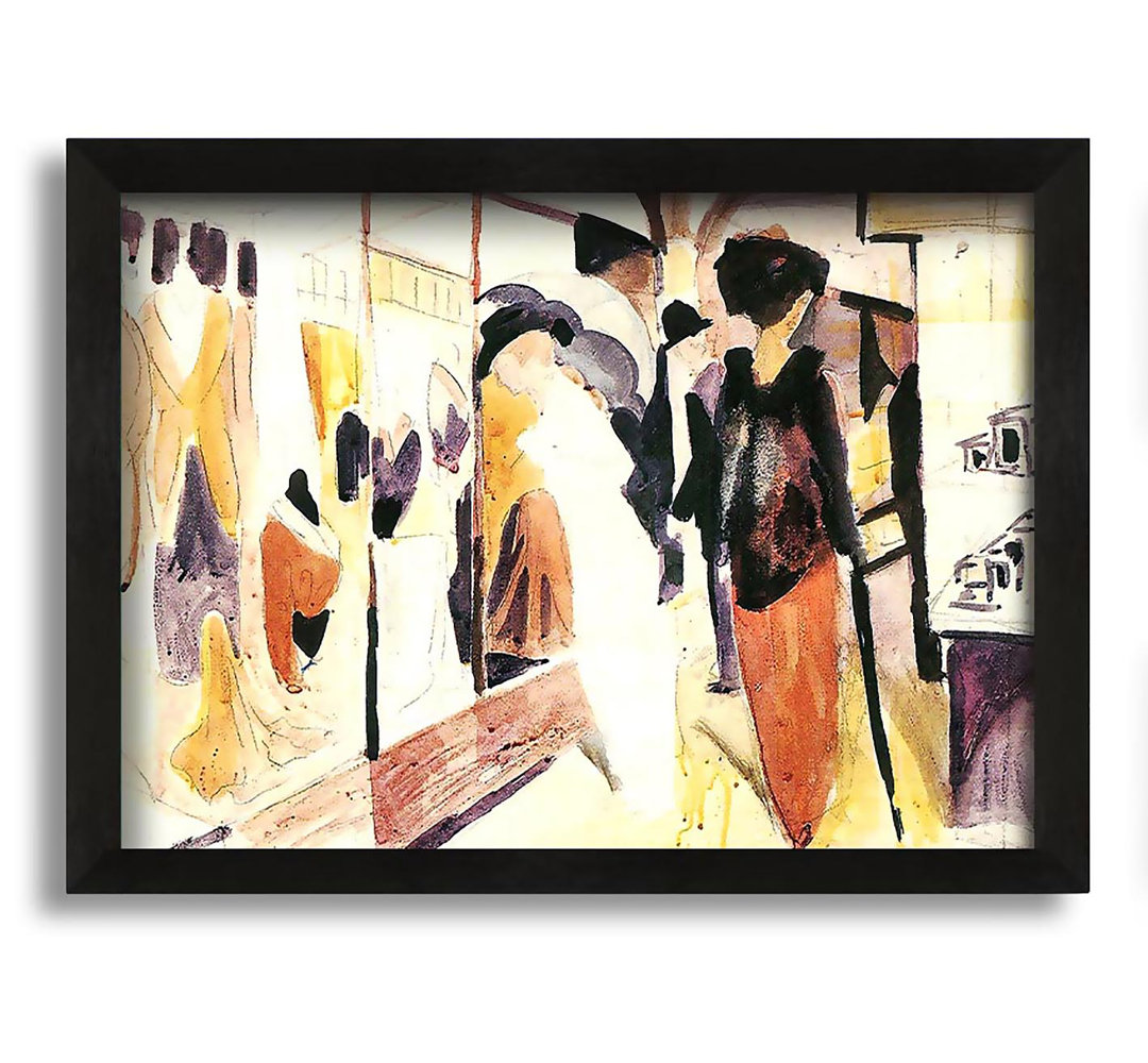 Gerahmtes Leinwandbild August Macke Fashion Shop Porch