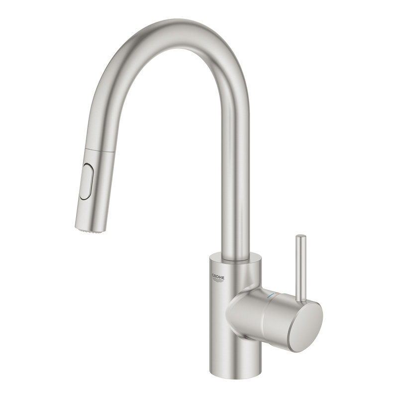 Concetto™ Pull Down Single Handle Kitchen Faucet with Accessories, SuperSteel Infinity