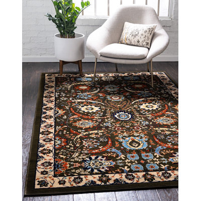Tapis vert à motif floral Britannia