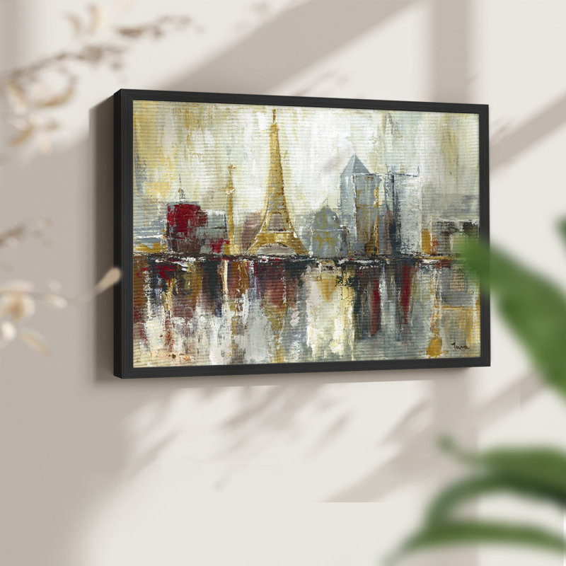 Paris Icons -Framed Print - Restickable, H 11 po x l 14 po, Noir, noir, noir, noir