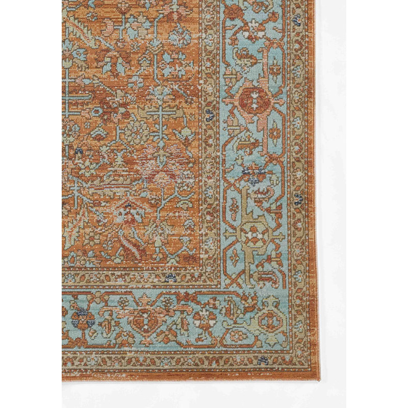 Tapis orange Kaster, Rectangle 5 pi 3 po x 7 pi 3 po