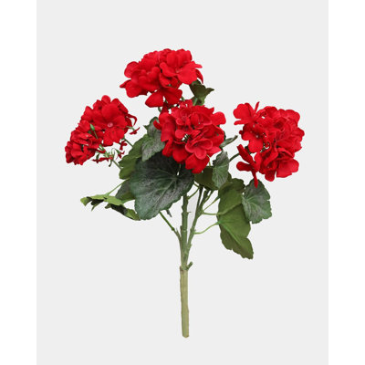 Buisson de géranium artificiel rouge 15 po