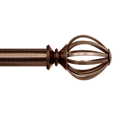 Tringle à rideaux simple réglable en acier Cristieana
