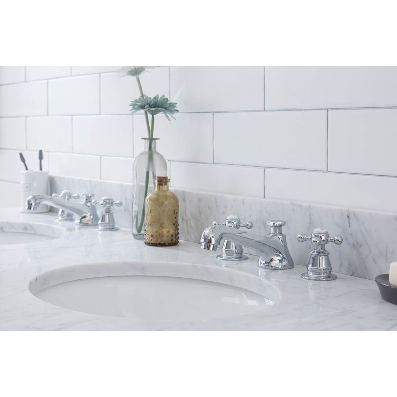 Embassy Stone Oval Console Bathroom Sink with Faucet and Overflow, Chrome