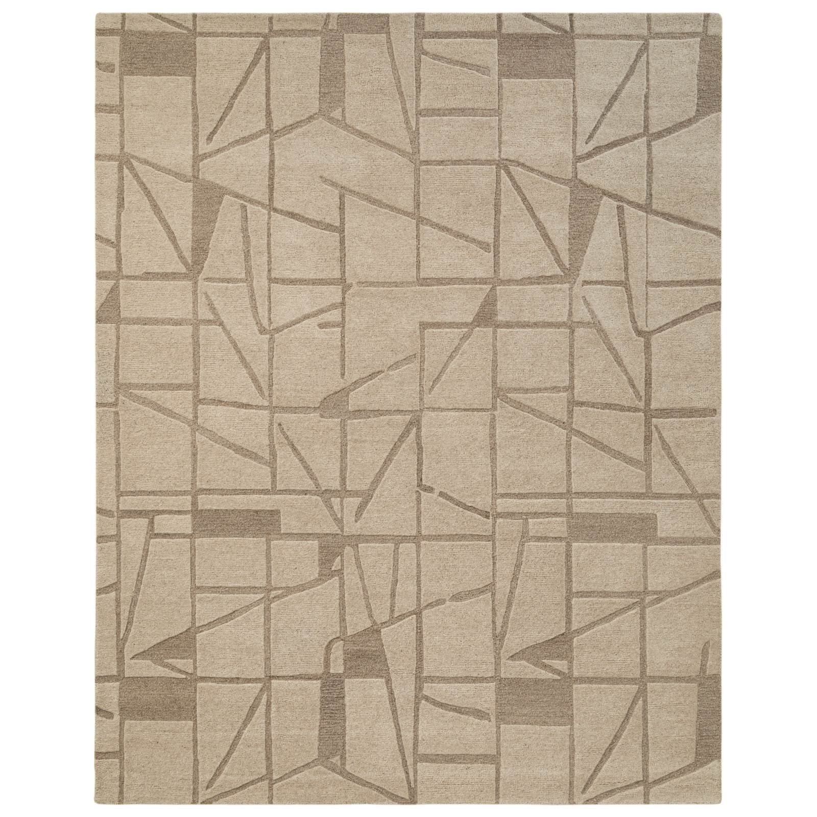 Lira Hand-Tufted Wool Geometric Area Rug, Rectangle 7'6" x 9'6"