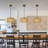 Modern Farmhouse Drum Pendant Light With Hand Woven Rattan Shade For Dining Room Living Room Kitchen Island Bedroom-500174709