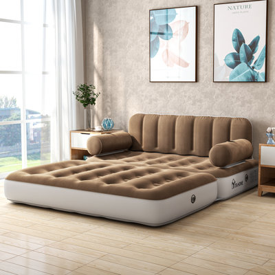 Inflatable Mattress With Bed Frame And Storage Box With Wheels Built-In Pump Inflatable Mattress