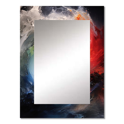 Colorful Storm Turbulent Symphony - Storms Mirror, Traditional Unique Wall Mirror, Printed Metal Art