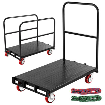 Chariot de cloison sèche en acier 2 en 1, 2200 lb. Capacité du chariot à plateforme