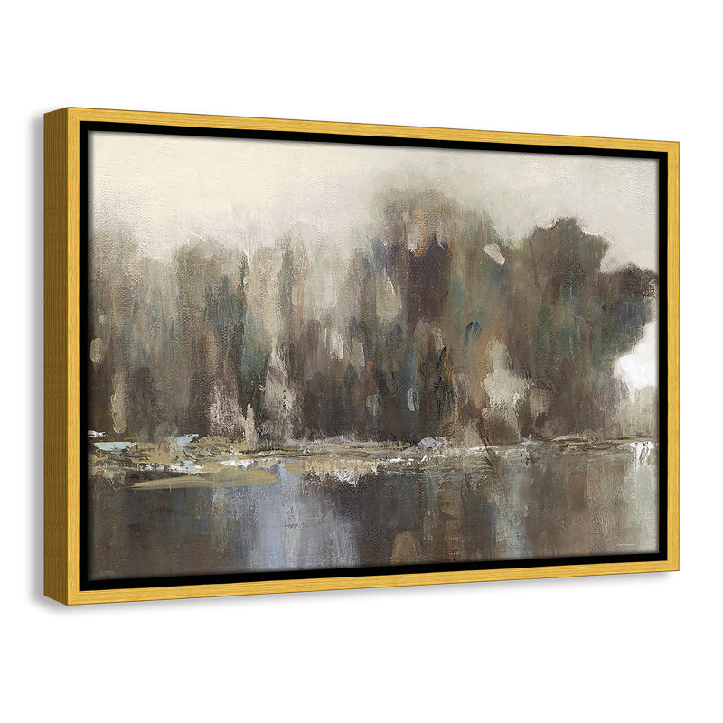 «Daily Reflections II - Landscape Version Print» par Carol Robinson, H 13,5 po x l 19,5 po, Doré