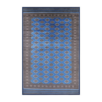 Tapis bleu / gris Shreya