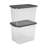 Sterilite 108 Qt Modular Stacker Box, Stackable Storage Bin, Lid, Heavy Duty Latches, Container