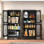 Mordern Kitchen Pantry Storage Cabinets With Acrylic Doors And Adjustable Shelves-1582570756