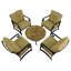 Bayfield FIREPIT 89cm COFFEE Table with 4 WINDSOR DELUXE LOUNGE Chair