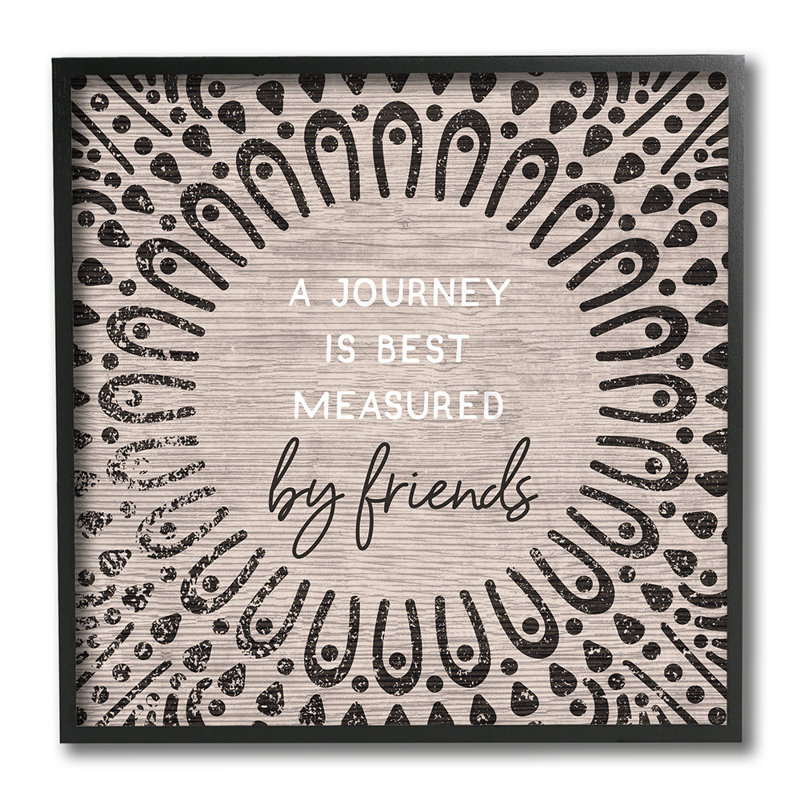 «Best mesurée par des amis citation motif d'inspiration marocaine» par Daphne Polselli - impression, Toile tendue
