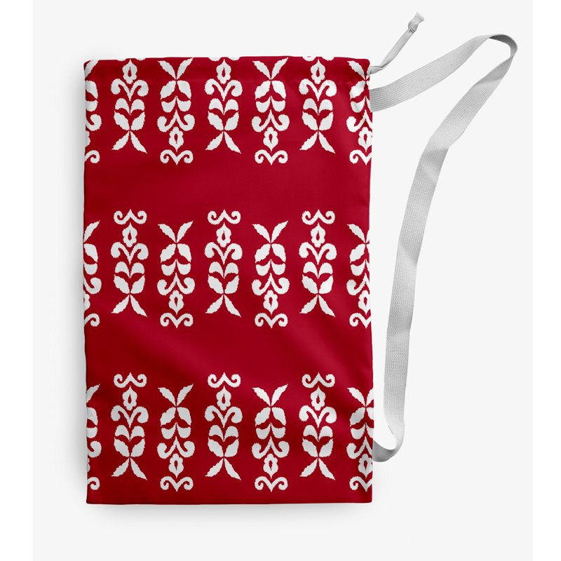 Fabric Laundry Bag with Handles, Medium (36" H x 28" W), Red