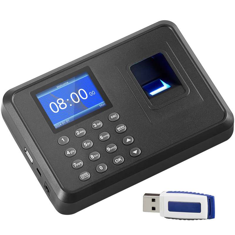 Time Clock Biometric Clock 100000 Records Employee Attendance Machine