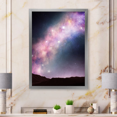 «Space Over The Mountains», œuvre d'art moderne sur toile