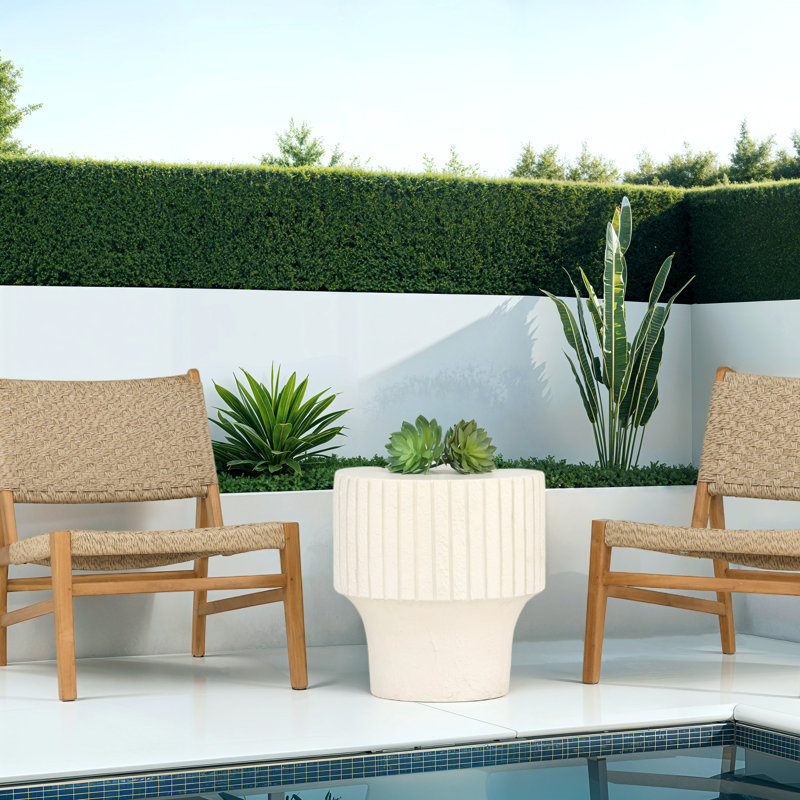 Hardwin Concrete Outdoor Side Table