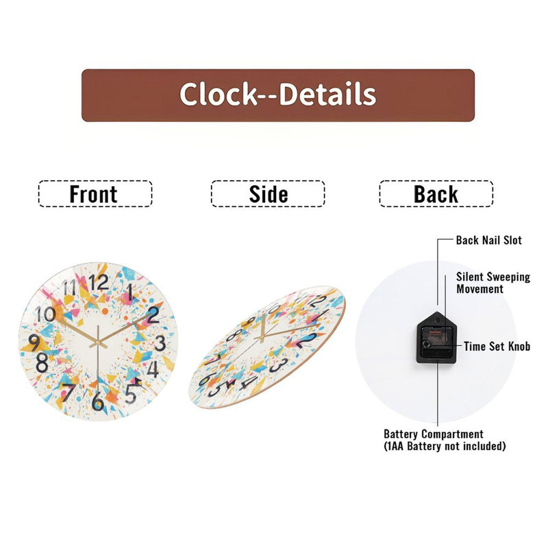 Horloge murale 12 po