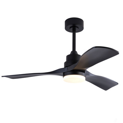 Hot Sales 42 Inch Ceiling Fans With Lights And Remote, Black Ceiling Fan For Patios With Light 3 Blades Modern Ceiling Fan Noiseless Reversible Dc Motor,  Ceiling Fan For Farmhouse