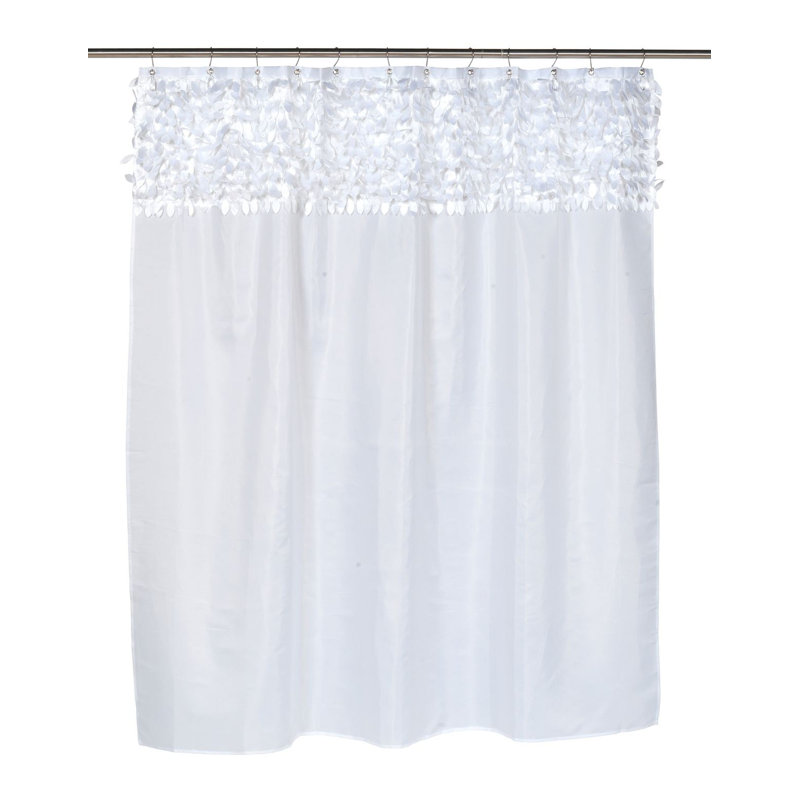 Rideau de douche simple Gallaher, Blanc