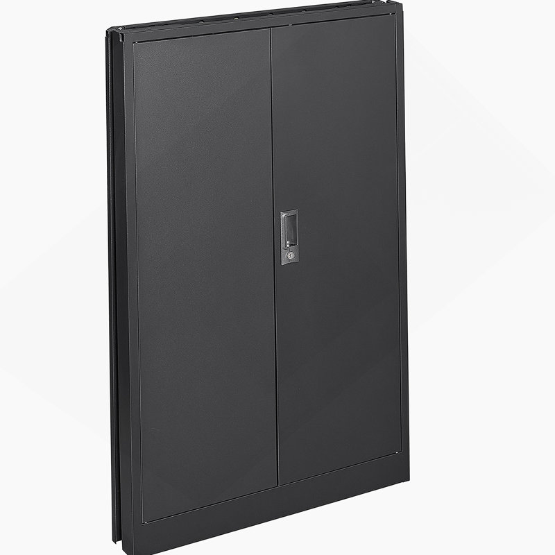 Metal Storage Cabinet With Locking Doors And Adjustable Shelf, Black