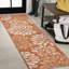 Tapis intérieur / extérieur à motif floral texturé orange / crème Zinnia-2103076174