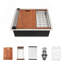 Évier de cuisine encastrable 23 po x 19 po x 10 po à cuve simple en acier inoxydable calibre 16