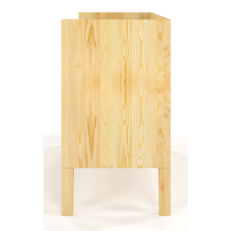 Jovanni Solid Wood 121 cm W Chest of 2 Drawers, Pine
