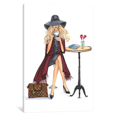 Lady Latte (Blonde) 1 Piece Wrapped Canvas Wall Art