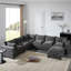 Canapé modulaire moderne en velours côtelé de 117 po de largeur-659721749