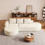 Chenille beige moderne, canapé modulaire, 3 coussins, matériau à haute résilience, sans assemblage, chenille modulaire confortable avec bords arrondis et respirants, conception d'oreiller, idéale pour le salon-1318391430-1318391480