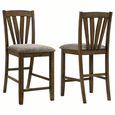 Two Pieces Chairs For Indoor, Set Of 2 Upholstered Counter Height Dining Side Chairs