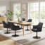 Fauteuil pivotant en cuir Lippa-105239694-105239693