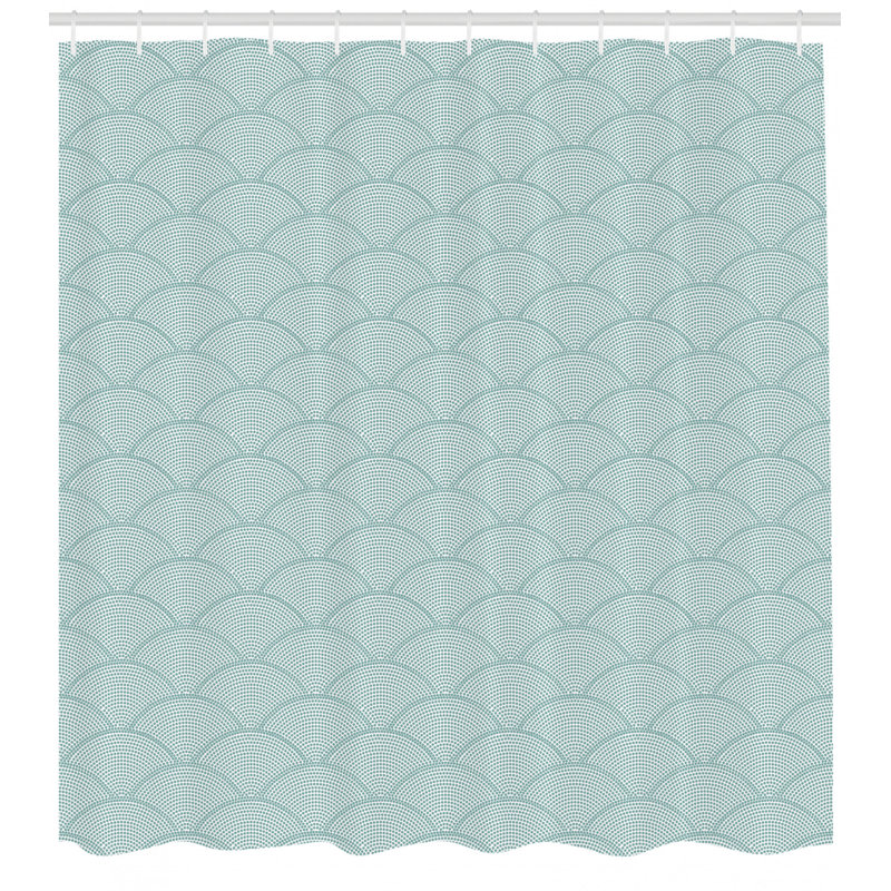 Geometric Shower Curtain with Hooks Included, 70" H x 69" W