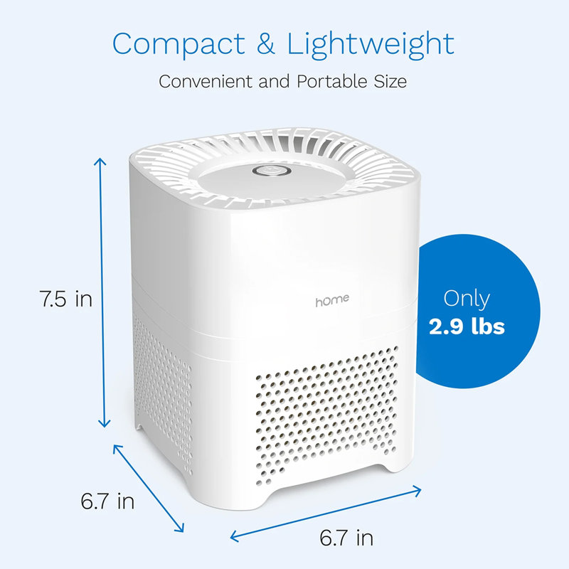 HOmeLabs Tabletop Air Purifier with HEPA Type Filter for 250 Cubic Feet