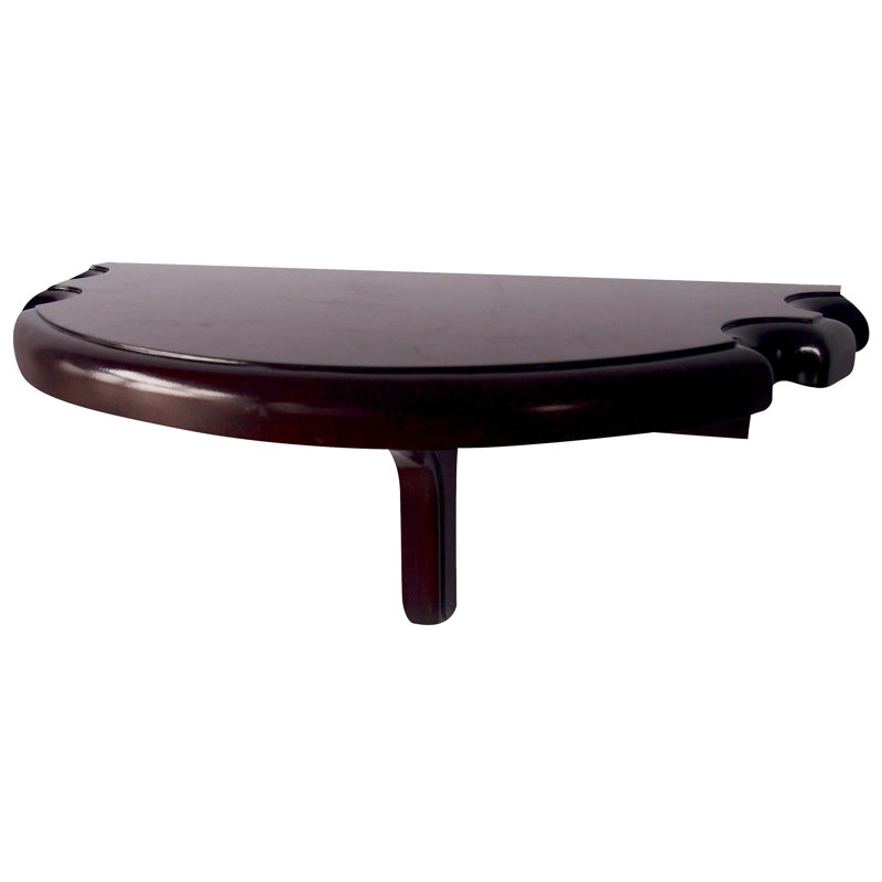 Mahogany Half Moon Wall-Mounted Pub Table