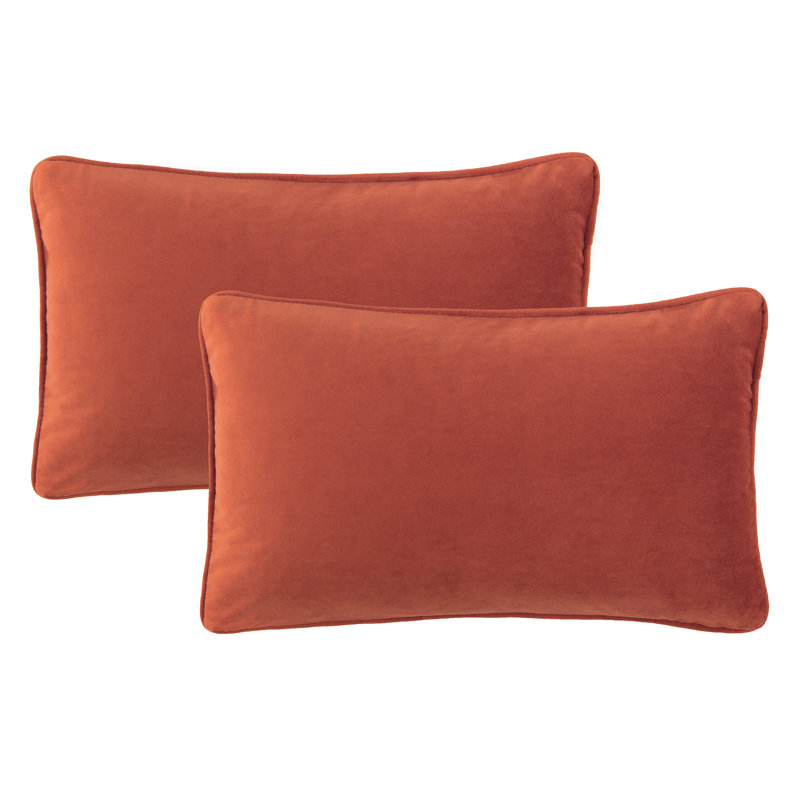 Chanasya Holland Velvet Pillow Cover, Rust