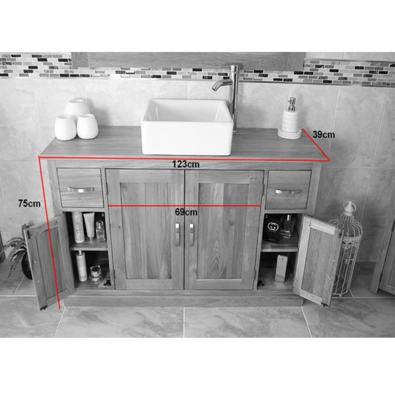 Arceneaux 1230mm Single Bathroom Vanity with Vessel Ceramic Basin